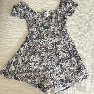 Flower print romper